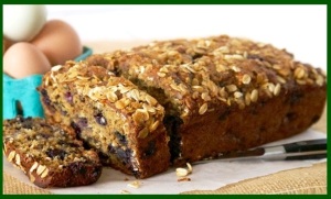 Oat-Bread with blueberries